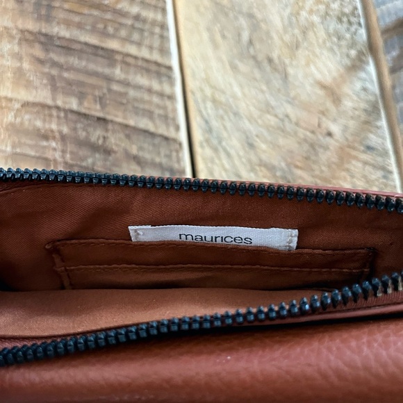 Maurices Tan Leather Wristlet Clutch - Picture 3 of 8